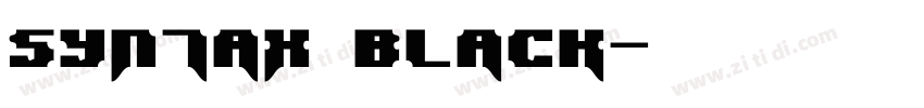 Syntax Black字体转换
